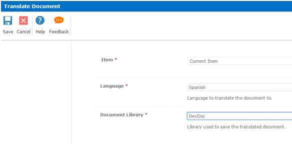 double click on the action